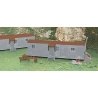 Railroad Work Sheds - Plasticville U.S.A. -- Kit - 1 Each: Oxide, Gray pkg(2), HO, Bachmann Industries 45176