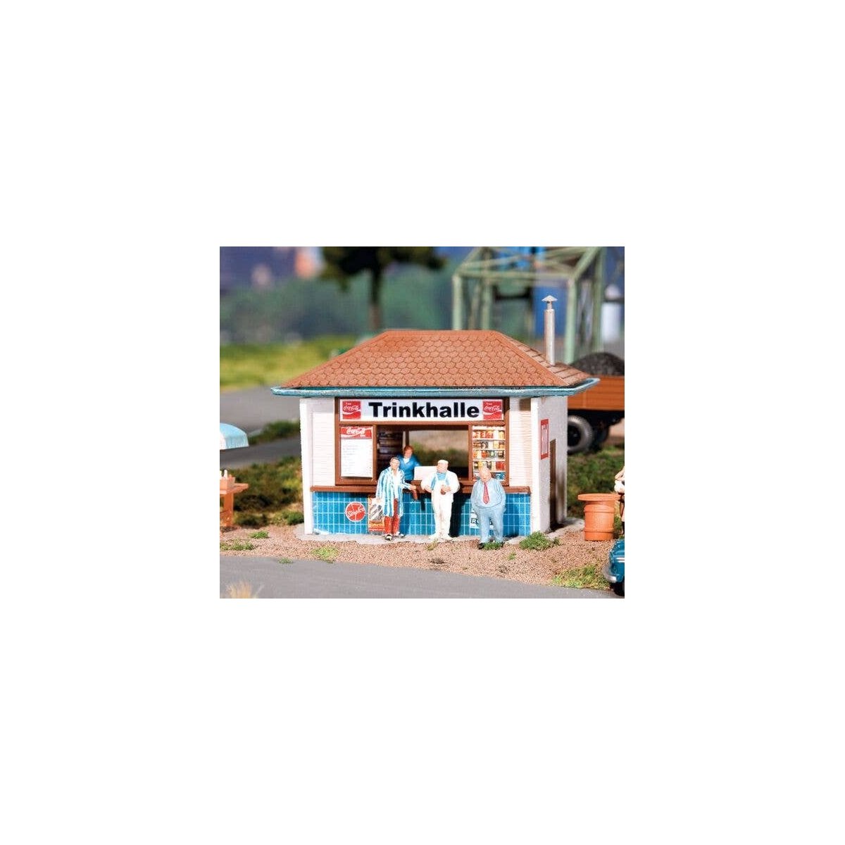 Beverage Stand - Kit -- 2-3/4 x 1-5/8 x 2′ 7 x 4 x 5cm, HO, Faller Gmbh 130462