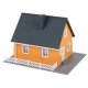 Settlement Tract House -- Kit - 4-15/16 x 3-7/8 x 3-5/8′ 12.5 x 9.8 x 9.2cm, HO, Faller Gmbh 131300