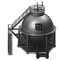 Spherical Storage Tank -- 3 x 3-1/2′ 7.6 x 8.9cm, HO, Plastruct Inc 1026