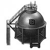 Spherical Storage Tank -- 3 x 3-1/2′ 7.6 x 8.9cm, HO, Plastruct Inc 1026