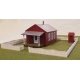 One-Room Schoolhouse - Kit -- Includes Fence & Outhouse - 2-3/4 x 4-1/2′ 7 x 11.4cm, HO, Tichy Train Group 7021