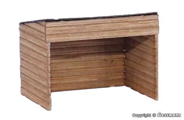 Goat Stable w/Goats -- Polyplate Kit - 1-7/16 x 1-1/8 x 1-1/8′ 3.7 x 2.8 x 2.8cm, HO, Vollmer Gmbh 43745