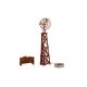 Windmill - Built & Ready Landmark Structures(R) -- Assembled - 3-5/8 x 1-3/4′ 9.2 x 4.44 cm, HO, Woodland Scenics 5043