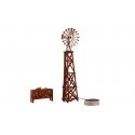 Windmill - Built & Ready Landmark Structures(R) -- Assembled - 3-5/8 x 1-3/4′ 9.2 x 4.44 cm, HO, Woodland Scenics 5043