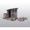 Scenic Details(R) Structure Kit -- Smokehouse - 2-1/2 x 1-3/8′ 6.4 x 3.5cm, HO, Woodland Scenics 213