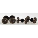 Replacement Geared Nickel Silver Wheelsets for Walthers/Roco Diesels pkg(4) -- 17T x .296` Axle 40`/88, HO, Northwest Short Line