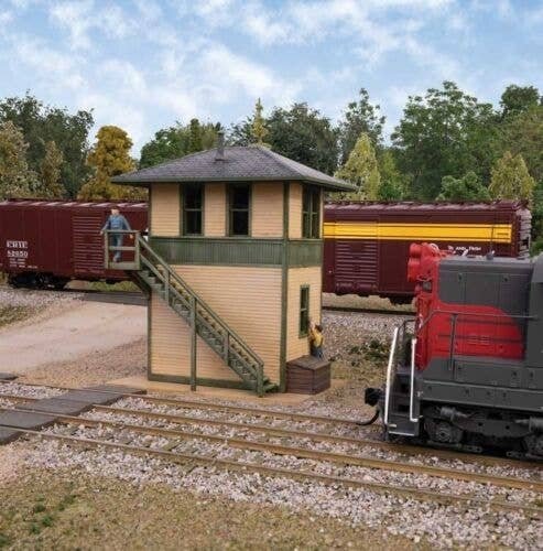Trackside Signal Tower -- Kit - 1-7/8 x 2-27/32 x 3-5/16′ 4.7 x 7.2 x 8.4cm, HO, Walthers Cornerstone 3556