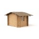 Forest Cabin -- Laser-Cut Wood Kit - 2-1/2 x 2 x 1-1/2′ 6.5 x 5.1 x 4cm, HO, Walthers SceneMaster 4113