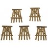 Wood Trestle Bents - Assembled -- Small, 1 1/2′ Tall pkg(5), N, Grand Central Scenery TB7