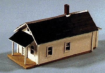 Laser-Cut Shotgun House -- 3/4 x 2-1/8 1.8 x 5.3cm, Z, Blair Line 379