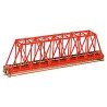 Single-Truss Bridge - 248mm 9-3/4′ -- Red, N, Kato USA Inc 20430