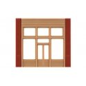Modular Building System(TM) -- Street Level Wall Sections w/20th Century Entry - Kit, HO, Design Preservation Models 30161