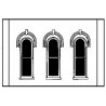Modular Walls -- Arched Window Walls pkg(2), O, Design Preservation Models 90102