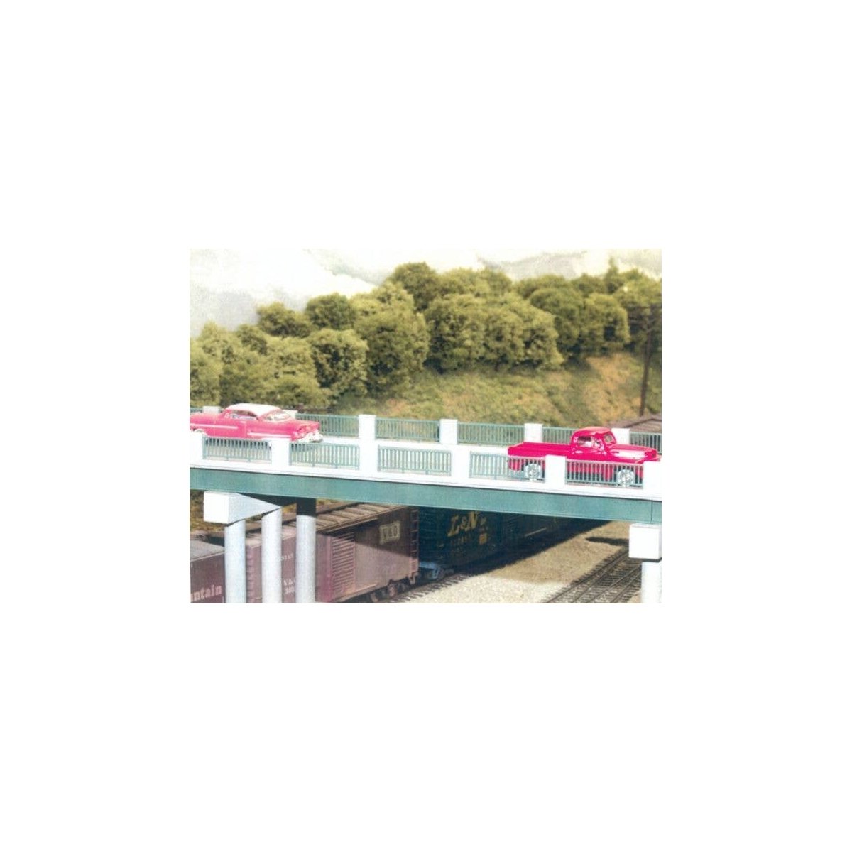 Wrought Iron Highway Overpass -- Kit - 50′ Scale, HO, Rix Products 121