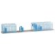 Modern Train Wash Rack -- Kit - 20-5/16 x 2-1/2 x 3′ 51.6 x 6.3 x 7.7cm, HO, Faller Gmbh 120208