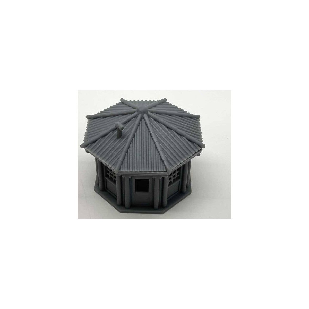 Octagon Building with Roof and Window Glass -- Kit - Unpainted Cast Resin, HO, Phoenix Precision Models 31800
