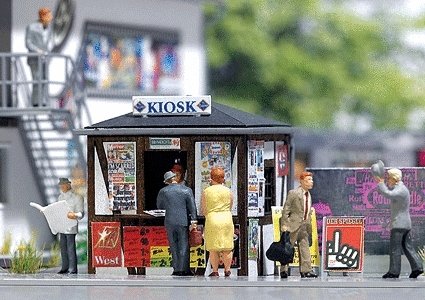 Kiosk Kit -- 3.7 x 3.7 x 3.5cm, HO, Busch Gmbh & Co Kg 1494