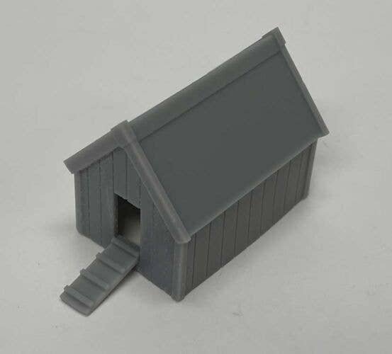 Chicken Coop with Ramp -- 3D Printed Kit - Unpainted, S, Phoenix Precision Models 32640