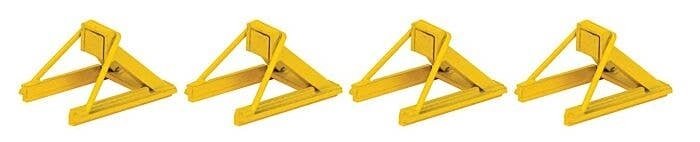 Assembled Track Bumper pkg(4) -- Yellow, HO, WalthersTrack 83108
