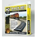 Track-Bed Roadbed Material -- Continuous Roll - 24′ 7.3m - HO Scale, HO, Woodland Scenics 1474