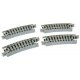 Unitrack -- Curved Track 9.75′ Radius 15-Degree pkg(4), N, Kato USA Inc 20101