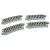 Unitrack -- Curved Track 9.75′ Radius 15-Degree pkg(4), N, Kato USA Inc 20101