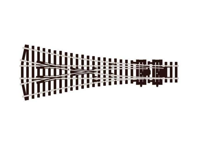 Code 100 Medium Radius Three-Way Turnout - Streamline -- Insulfrog, HO, Peco SL99