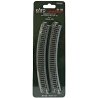 Curved Roadbed Track Section - Unitrack -- 30-Degree, 13-3/4′ 348mm Radius pkg(4), N, Kato USA Inc 20130