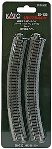 Curved Roadbed Track Section - Unitrack -- 30-Degree, 13-3/4′ 348mm Radius pkg(4), N, Kato USA Inc 20130
