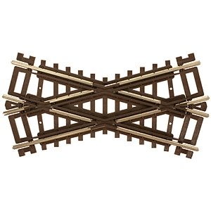 Code 83 Crossing - Nickel Silver with Brown Ties -- 30 Degrees, HO, Atlas Model Railroad Co. 574
