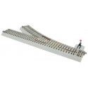 R27 Manual Turnout - American Flyer(R) FasTrack -- Right Hand, S, Lionel 649884