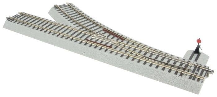 R27 Manual Turnout - American Flyer(R) FasTrack -- Right Hand, S, Lionel 649884