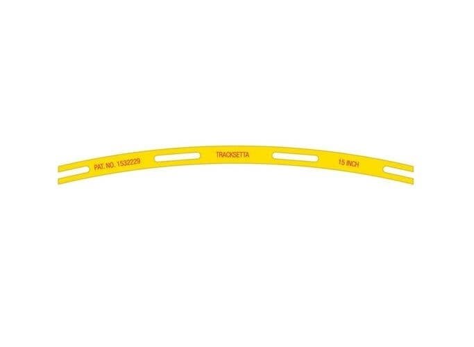 Tracksetta Track Laying Template -- 15′ 38.1cm Radius Curve, N, Peco NT15