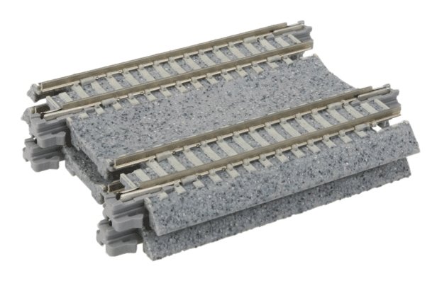 Concrete Tie Double-Track Straight -- 2-7/16′ (62mm) pkg(2), N, Kato USA Inc 20042