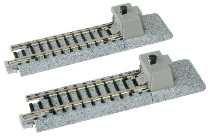 Straight Roadbed Bumper Track Section - Unitrack -- A Style - 2-7/16′ 62mm pkg(2), N, Kato USA Inc 20046