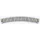 Curved Snap-Track(R) -- 9-3/4′ Radius, Black Ties pkg(6), N, Atlas Model Railroad Co. 2510