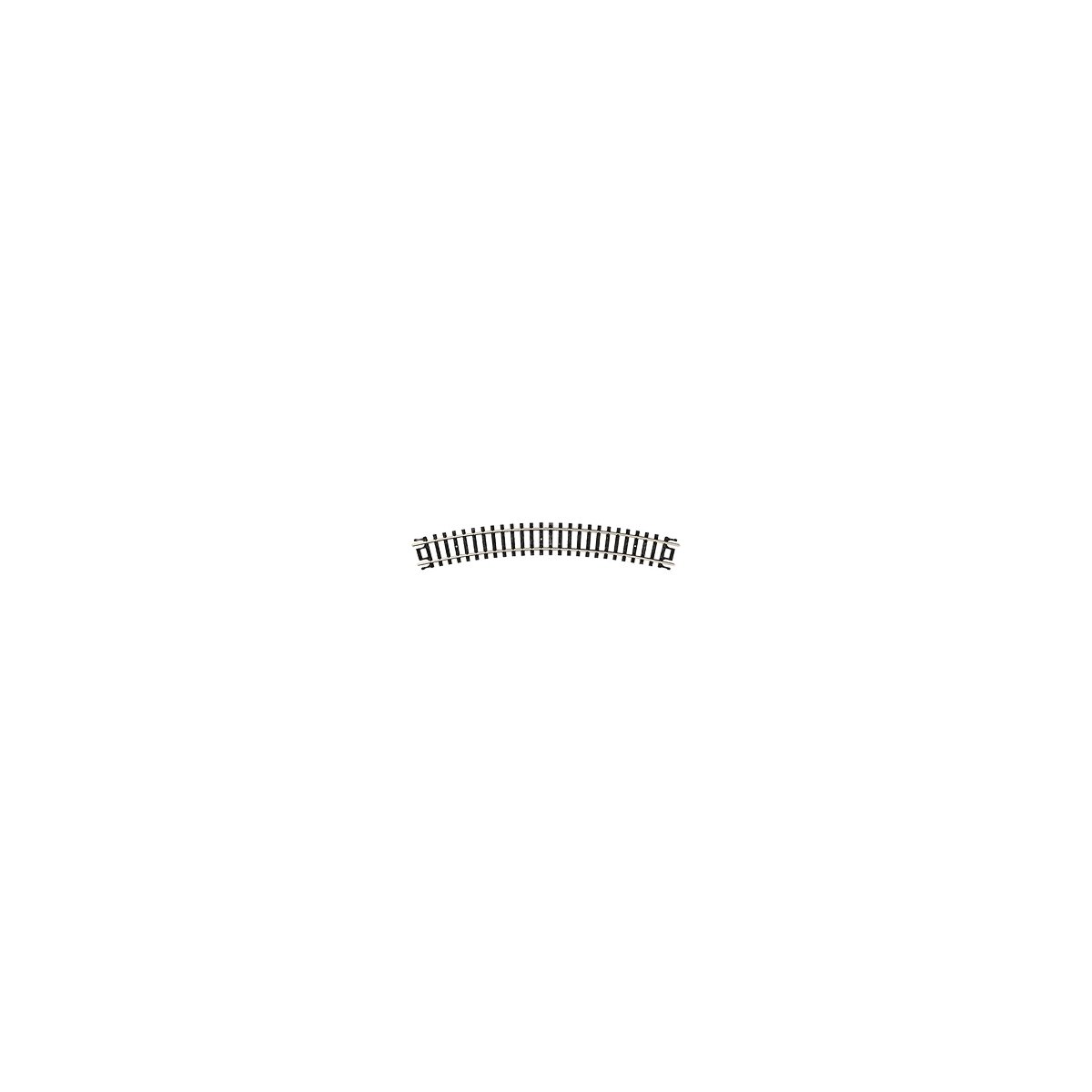 Curved Snap-Track(R) -- 9-3/4′ Radius, Black Ties pkg(6), N, Atlas Model Railroad Co. 2510