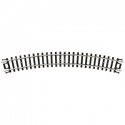 Curved Snap-Track(R) -- 9-3/4′ Radius, Black Ties pkg(6), N, Atlas Model Railroad Co. 2510