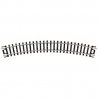 Curved Snap-Track(R) -- 9-3/4′ Radius, Black Ties pkg(6), N, Atlas Model Railroad Co. 2510