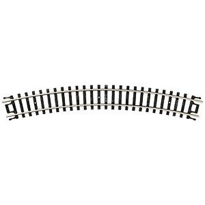 Curved Snap-Track(R) -- 9-3/4′ Radius, Black Ties pkg(6), N, Atlas Model Railroad Co. 2510