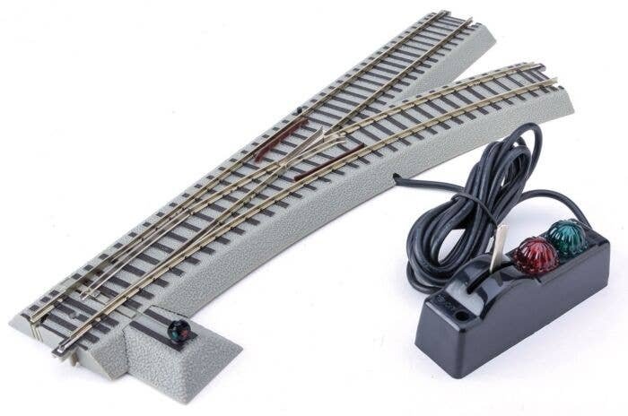 R27 Command Control/Remote Turnout - American Flyer(R) FasTrack -- Right Hand, S, Lionel 649886