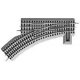 FasTrack(TM) Track w/Roadbed - 3-Rail -- Manual Turnout (Switch) O-36 Left Hand, O, Lionel 612017