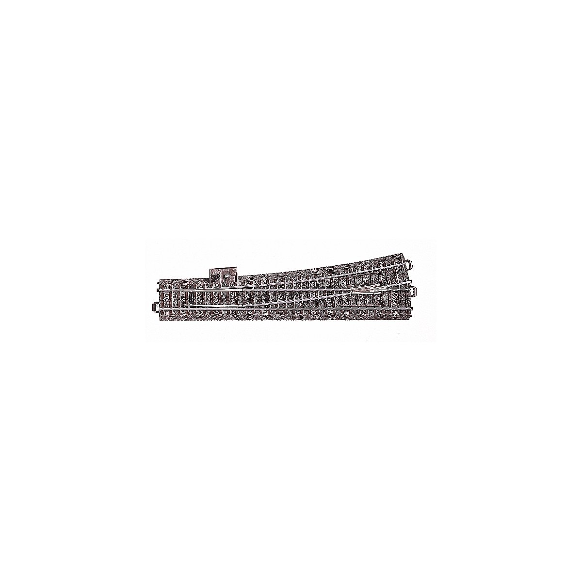 C-Track -- Wide Radius Turnout - 9-15/16′ 25.2cm - Left, HO, Marklin, Inc 24711