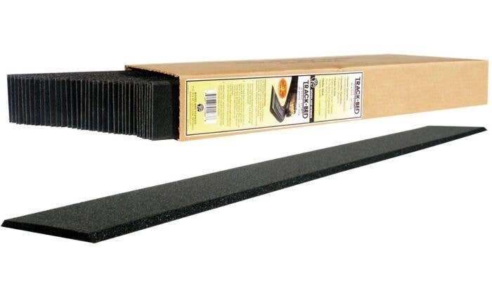 Track-Bed Roadbed Material -- 3/16` x 2` 5mm x .6m pkg(36), O, Woodland Scenics 1463