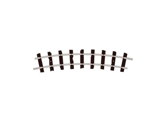 OO-9/HOe Curved Track - Setrack -- 1 9′ 22.8cm Radius, 22.5 Degree Sections pkg(8), HOn30, Peco ST403