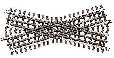 21st Century Track System(TM) Nickel Silver Rail w/Brown Ties - 3-Rail -- 30 Degree Crossing, O, Atlas O 6084
