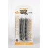 Curved Track w/Nickel Silver Rail & Gray Roadbed - E-Z Track(R) -- 19′ Radius pkg(6), N, Bachmann Industries 44804