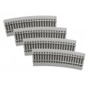 20′ Radius Half-Curve Track - MagneLock -- pkg(4), HO, Lionel 8768064