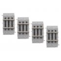 Straight Code 83 Roadbed Track - MagneLock -- 1′ 2.5cm pkg(4), HO, Lionel 8768014